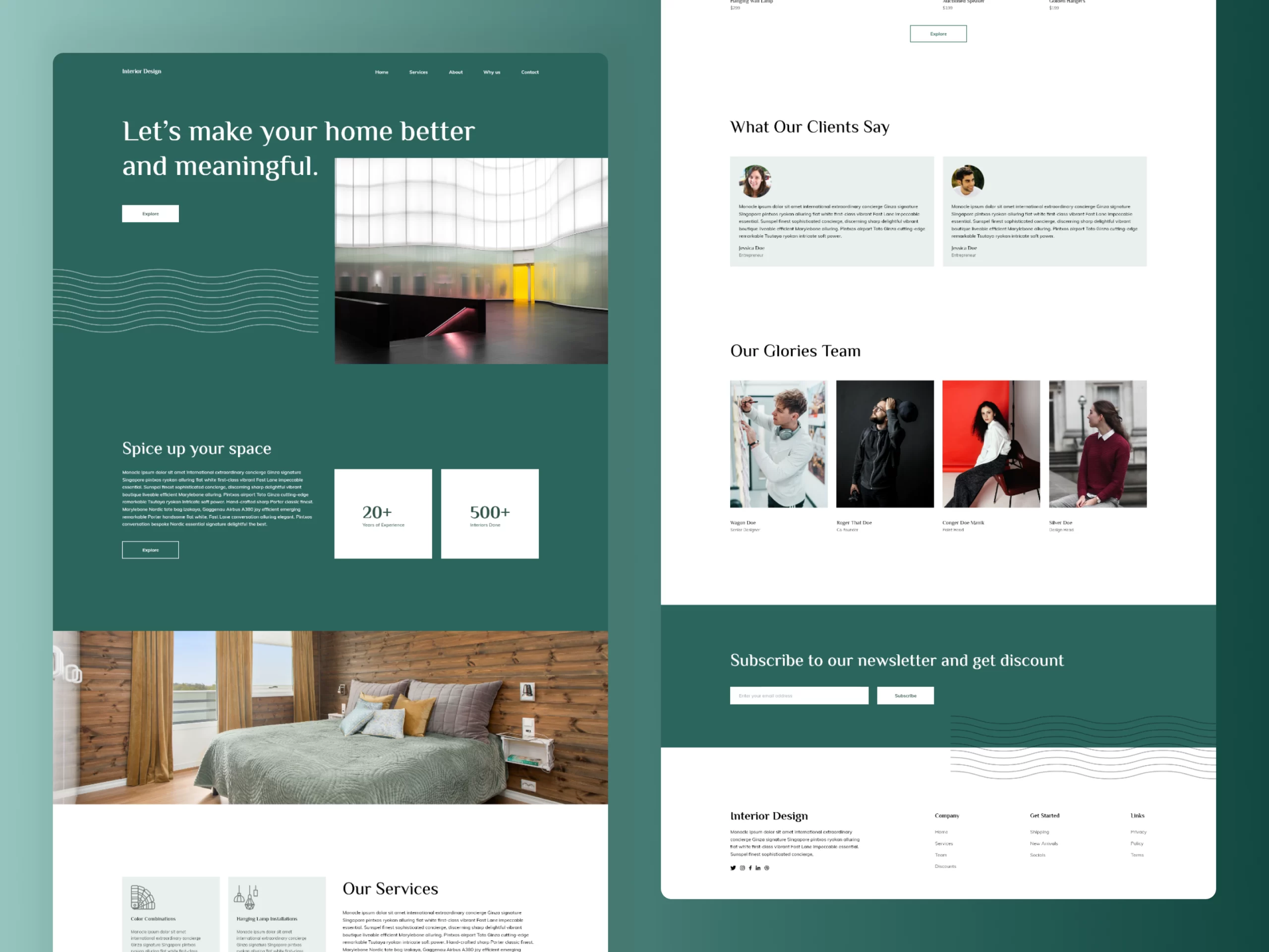 Home Space website design project