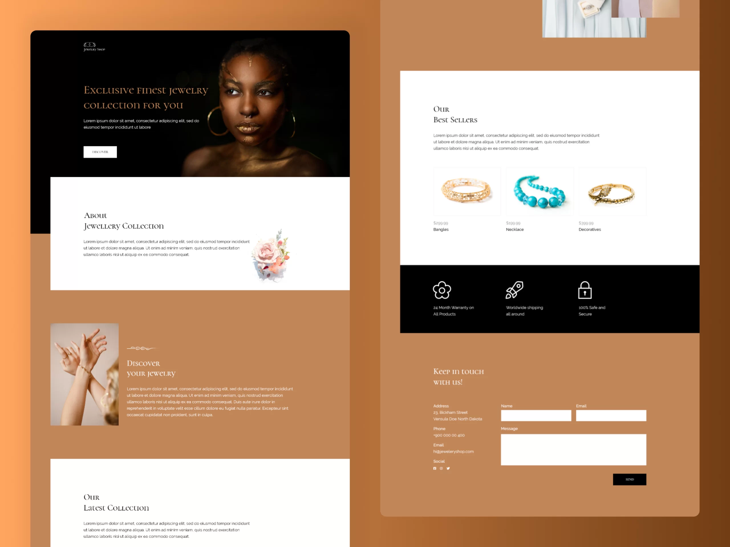 Jewellery e-commerce website design project