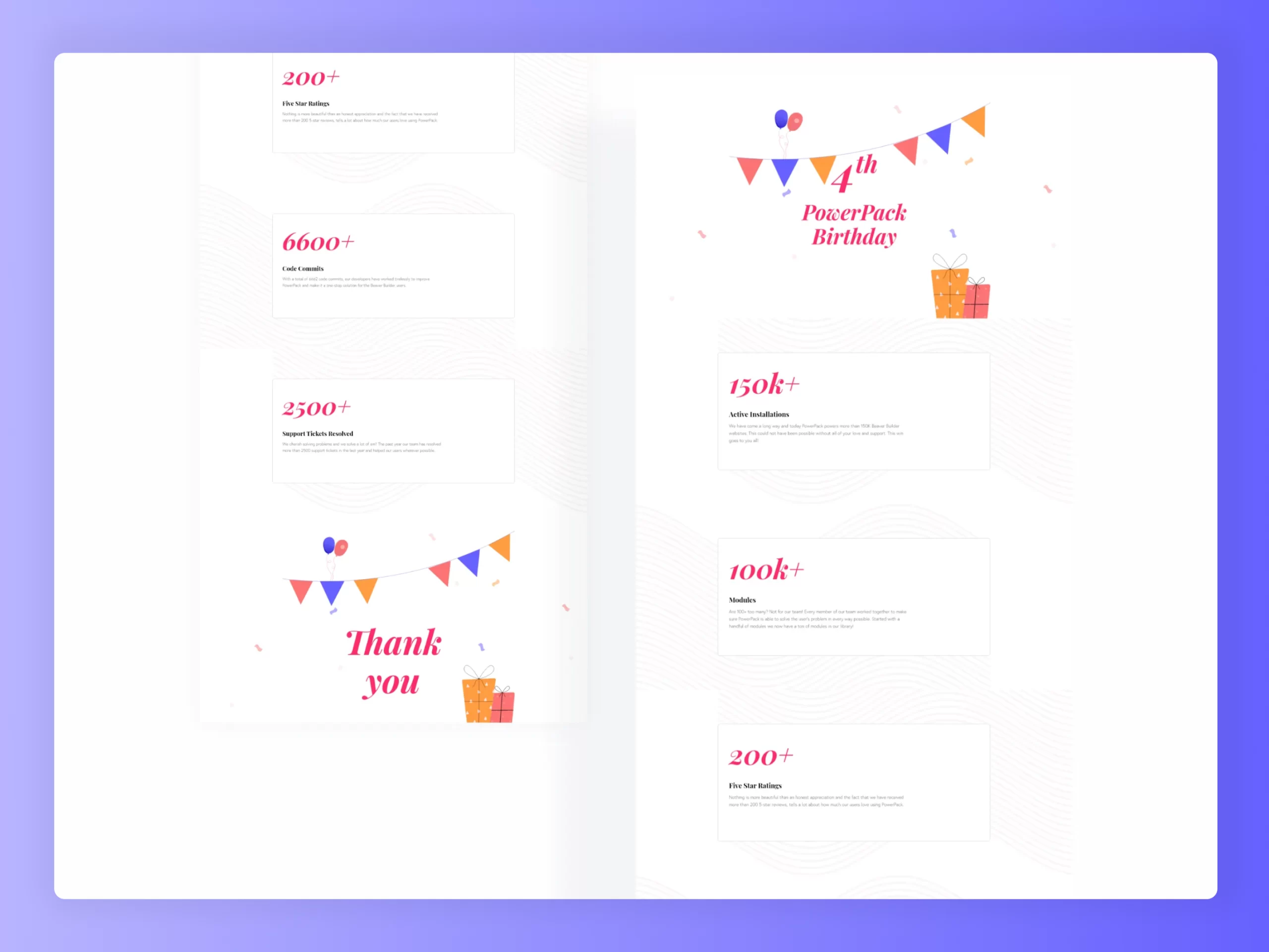 PowerPack Anniversary campaign website and UI design