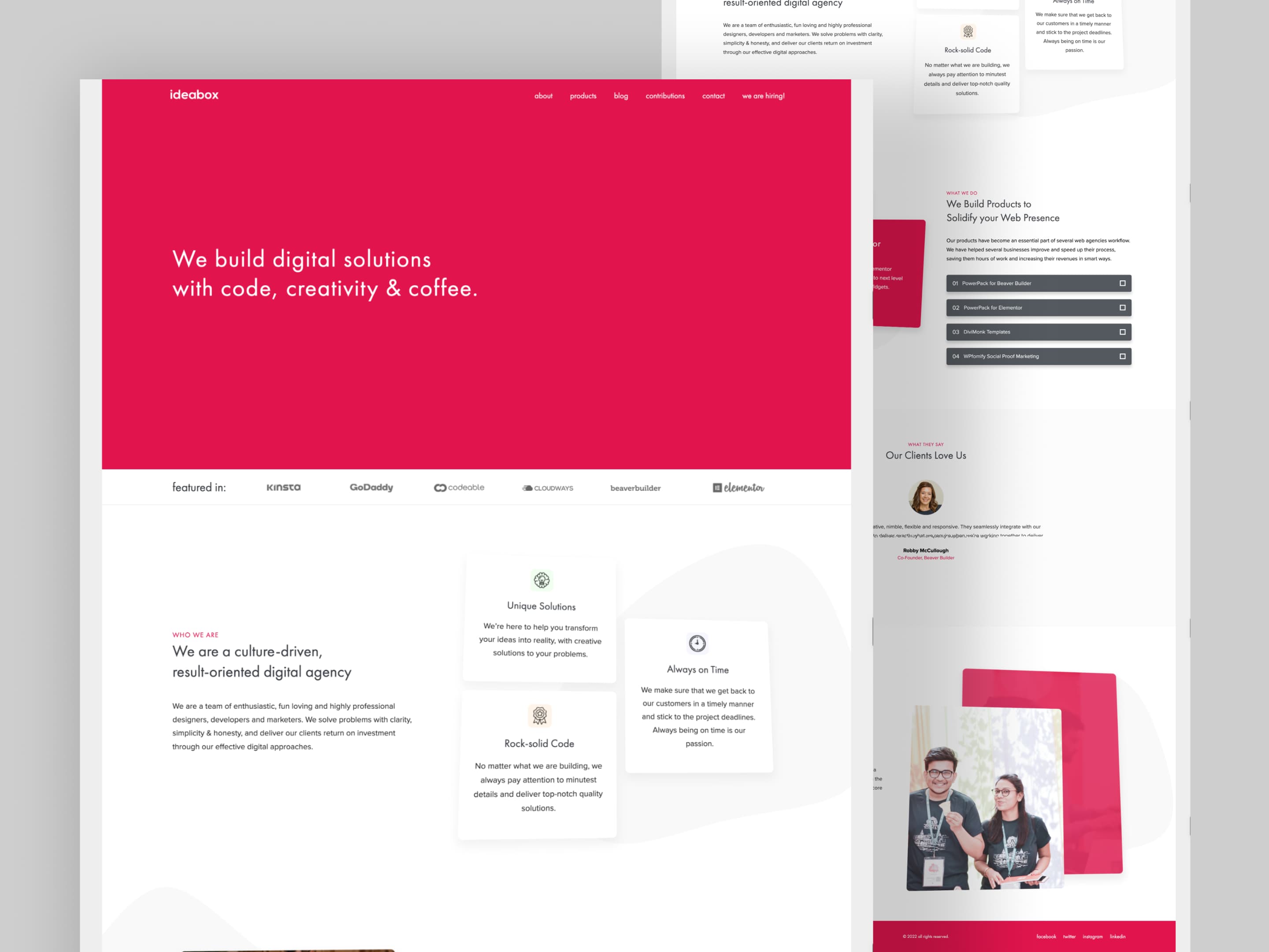IdeaBox website design