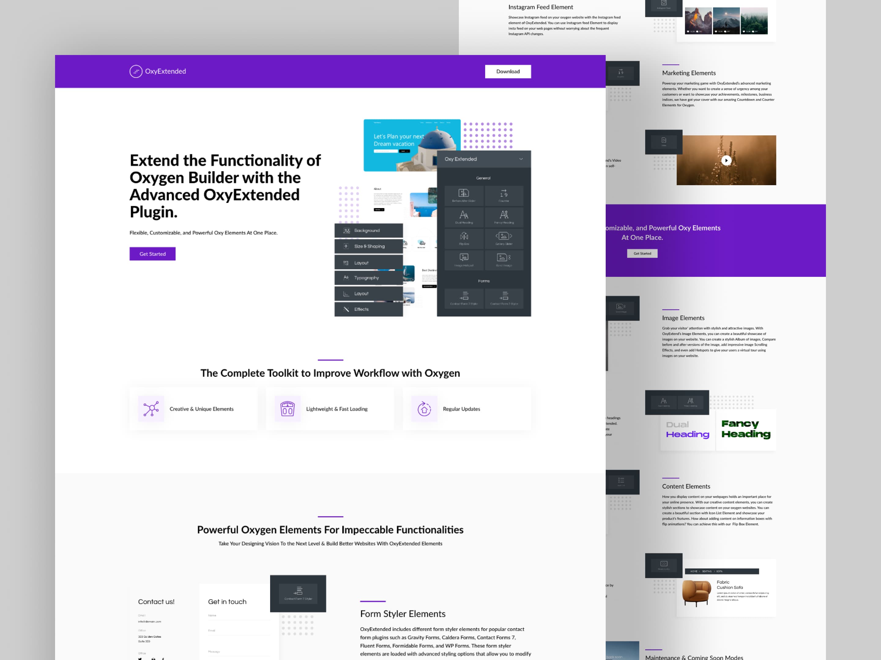 OxyExtended website design